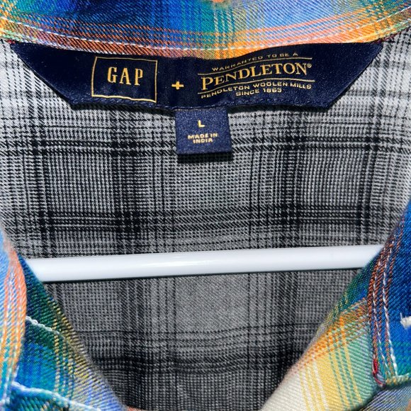 GAP Pendleton plaid flannel shirt sz L NWOT - Picture 2 of 5
